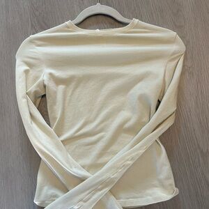 Skims Bone cotton jersey long sleeve